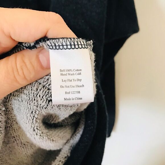 Johnny Was | Peter & Greta | navy blue distressed oversized sweatshirt pullover - Picture 6 of 8